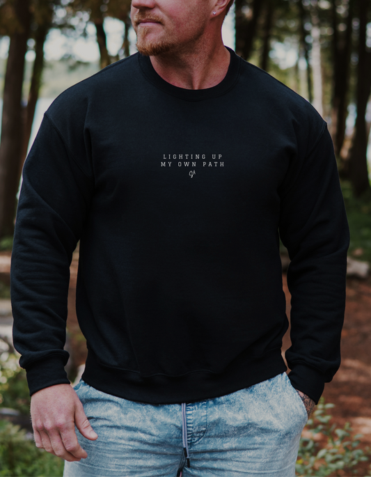 LIGHTING UP MY OWN PATH Crewneck | Black