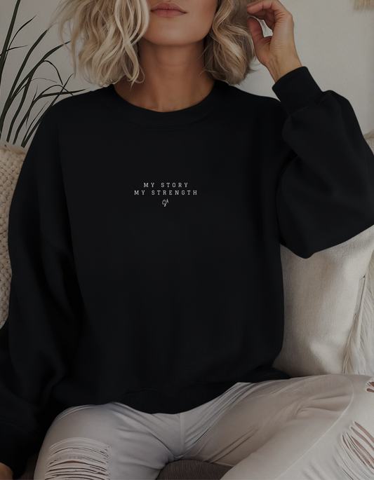 MY STORY, MY STRENGTH Crewneck | Black
