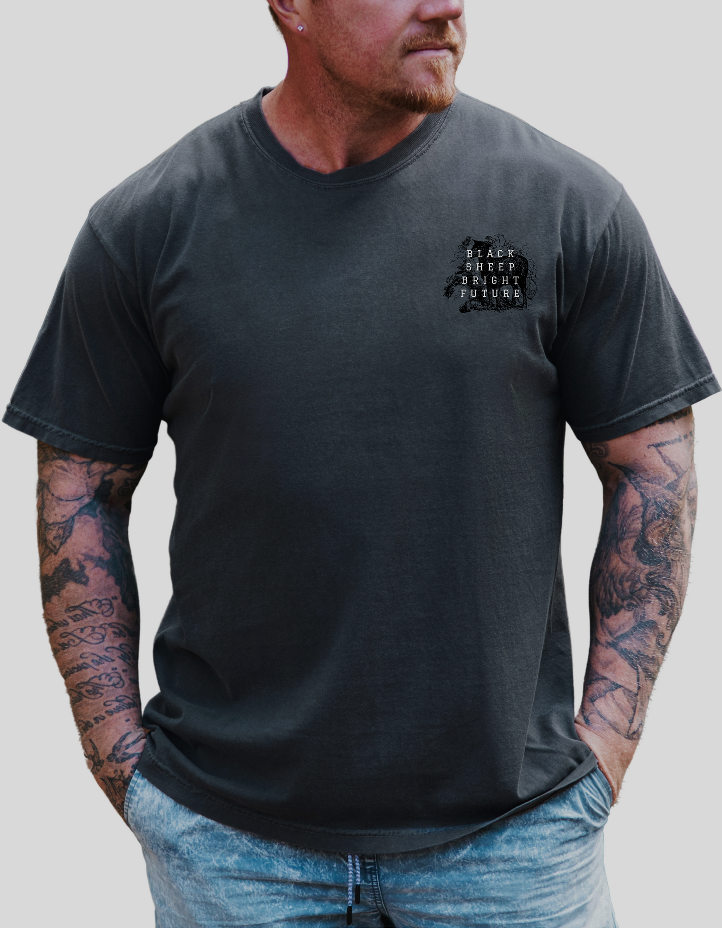 BLACK SHEEP, BRIGHT FUTURE Tee | Pepper (grey)