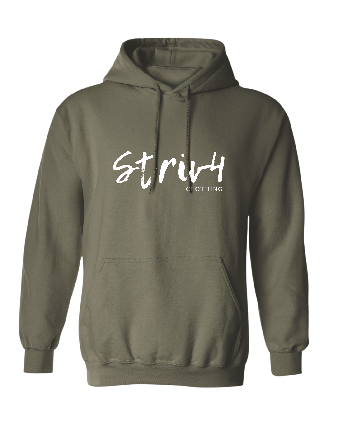 STRIV4 CLASSIC - MILITARY GREEN FRONT HOODIE